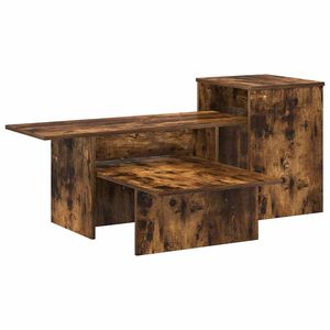 vidaXL Konsola Dąb wędzony 91,5 x 35 x 38,5 cm Drewno inżynieryjne