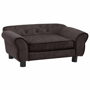 vidaXL Sofa dla psa, brązowa, 72x45x30 cm, pluszowa