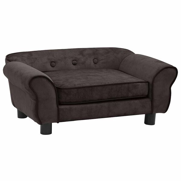 vidaXL Sofa dla psa, brązowa, 72x45x30 cm, pluszowa