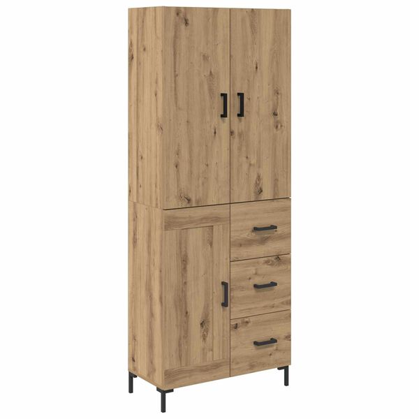 vidaXL Highboard z szufladą Dąb rzemieślniczy 69,5 x 34 x 180 cm