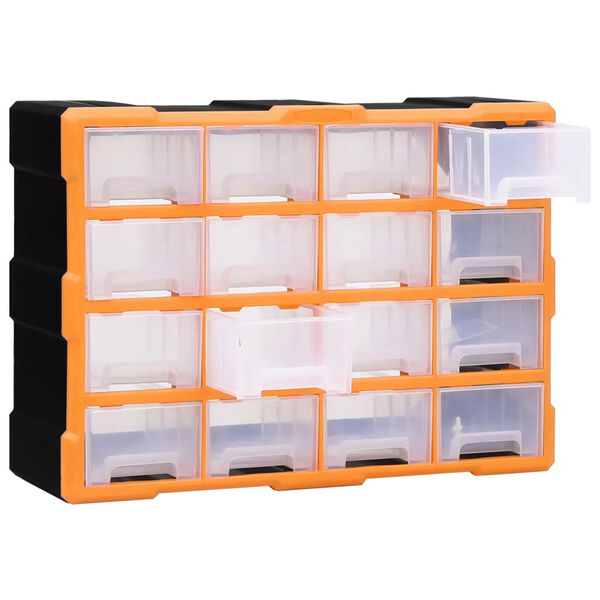 vidaXL Organizer z 16 średnimi szufladkami, 52x16x37 cm