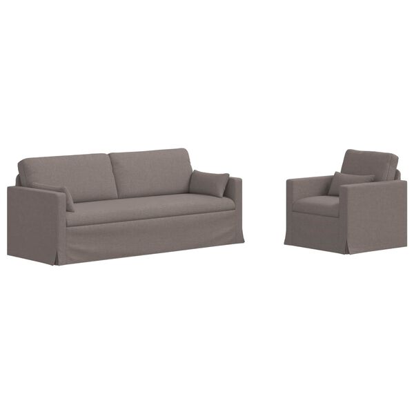 vidaXL Sofa 2 pcs Ciemnoszary