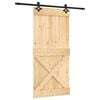 vidaXL Drzwi przesuwne 95 x 210 cm Lite Drewno Sosnowe (Nieobrobione)