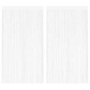 vidaXL Zasłony sznurkowe, 2 sztuki, 100 x 250 cm, białe