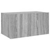 vidaXL Ścienna szafka TV z LED, szary dąb sonoma, 60x35x31 cm
