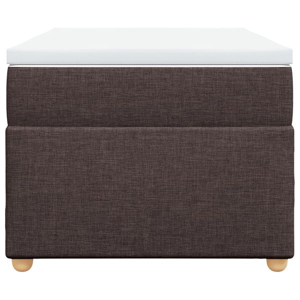 vidaXL Łóżko kontynentalne z materacem, brązowe, tkanina, 100x200 cm