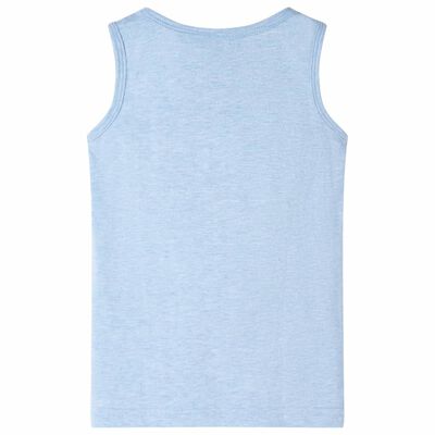 Dziecięca koszulka bez rękawów, jasnoniebieski melanż, 92