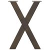 vidaXL Nogi do stołu jadalnego w kształcie litery X 2 szt. Naturalna stal 60x(72-73) cm Stal