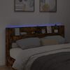 vidaXL Zagł&oacute;wek Ze LED Lights Dąb wędzony 200 x 16,5 x 103,5 cm