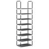 vidaXL Stojak na buty 8-poziomowy czarny 44x28x145 cm