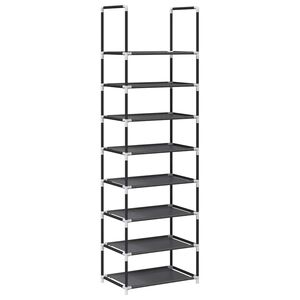 vidaXL Stojak na buty 8-poziomowy czarny 44x28x145 cm