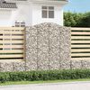 vidaXL Kosze gabionowe, 4 szt, 200x50x220/240 cm, galwanizowane żelazo