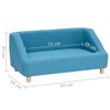 vidaXL Sofa dla psa, turkusowa, 85x50x39 cm, lniana