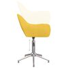 vidaXL Obrotowe krzesła stołowe, 6 szt., ż&oacute;łte, obite tkaniną