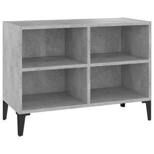 vidaXL Szafka TV z metalowymi n&oacute;żkami, szarość betonu, 69,5x30x50 cm