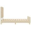 vidaXL Ramka ł&oacute;żka Z zagł&oacute;wkiem Kremowy 140 x 200 cm tkanina