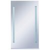 vidaXL Ścienne lustro łazienkowe z LED, z p&oacute;łką, 60 x 100 cm