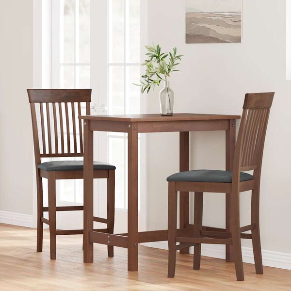 vidaXL Hokery barowe z poduszkami 2 szt. Brązowe lite drewno gumowe