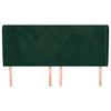 vidaXL Zagł&oacute;wek uszak, ciemnozielony, 163x23x118/128 cm, aksamit