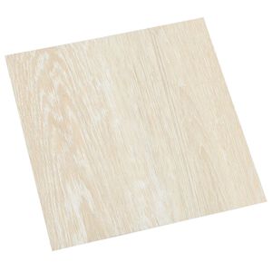 vidaXL Deski podłogowe Biały i Beżowy 5,11 m&sup2; 55 szt. PVC