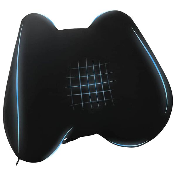 vidaXL Poduszka pod plecy Czarny Pianka z pamięcią 40 x 32 x 13 cm