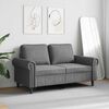 vidaXL Sofa 2-osobowa, ciemnoszary, 120 cm, tapicerowana aksamitem