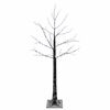 vidaXL Ośnieżona choinka LED brązowy 22 x 22 x 120 cm