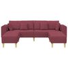 vidaXL Sofa materiałowa z poduszką Czerwone wino 208 cm tkanina