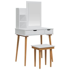 vidaXL Zestaw toaletki FAUSKE 4 szt. Biały 76 x 50 x 143 cm