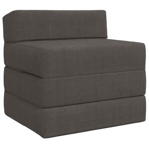 vidaXL Składana Sofa Ł&oacute;żko 2-osobowy ciemnoszary 70 x 60 x 63 cm