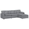 vidaXL Sofa modułowa z podn&oacute;żkiem i poduszkami, jasnoszara