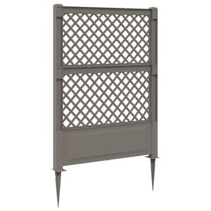 vidaXL Trellis z gwoździem Szary 99 x 6 x 165 cm PP