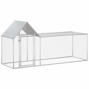 vidaXL Woliera dla kur, 3 x 1 x 1,5 m, galwanizowana stal