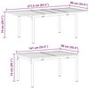 vidaXL Stół rozszerzający 2 pcs Antracyt 210 x 90 x 73 cm Stal