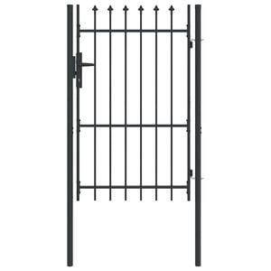 vidaXL Brama ogrodzeniowa Szary 100 x 150 cm Stal Pokryta Proskiem