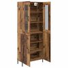 vidaXL Highboard Montowane na ścianie Stare drewno 69,5 x 34 x 180 cm