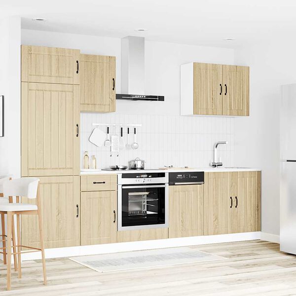 vidaXL Zestaw szafek kuchennych, Lucca, 7-częściowy, dąb sonoma