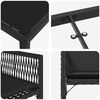 vidaXL Zestaw do jadalni w ogrodzie 5 pcs Czarny polirattan