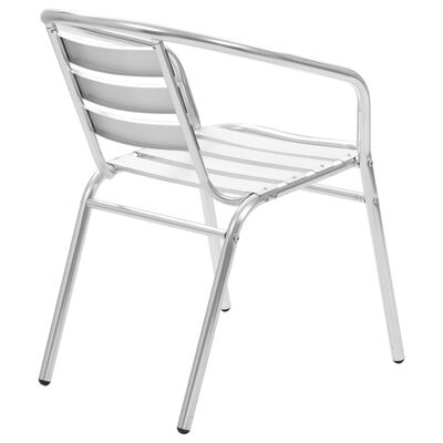 vidaXL Krzesła ogrodowe, sztaplowane, 4 szt., aluminium