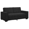 vidaXL Sofa 2-osobowa, czarna, 140 cm, tapicerowana aksamitem