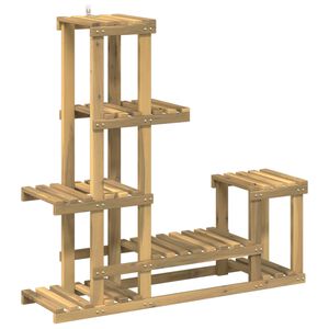 vidaXL Stojak na rośliny Biały 93,5 x 25 x 91,5 cm Lite Drewno Akacji