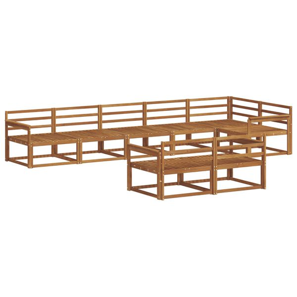 vidaXL Zestaw sof na zewnątrz 8 pcs Naturalny Lite Drewno Akacji