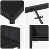 vidaXL Zestaw do jadalni w ogrodzie 5 pcs Czarny polirattan