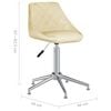 vidaXL Obrotowe krzesło stołowe, kremowe, obite sztuczną sk&oacute;rą
