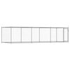 vidaXL Klatka dla psa, z drzwiami, szara, 6x2x1,5 m, stal