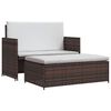 vidaXL Sofa ogrodowa, rattan PE, brązowa