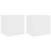 vidaXL Ścienne szafki TV z LED, 2 szt., białe, 40,5x35x40 cm