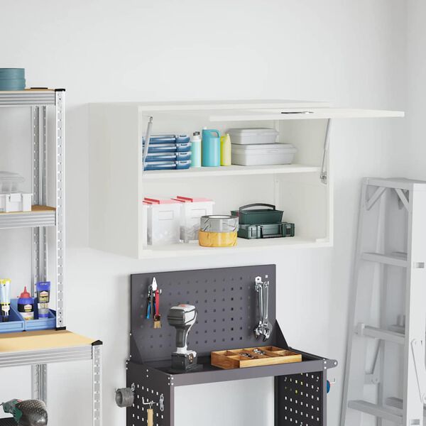vidaXL Szafka ścienna do garażu Biały 80 x 40 x 53 cm