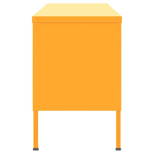 vidaXL Szafka pod telewizor, musztardowa, 105x35x50 cm, stalowa