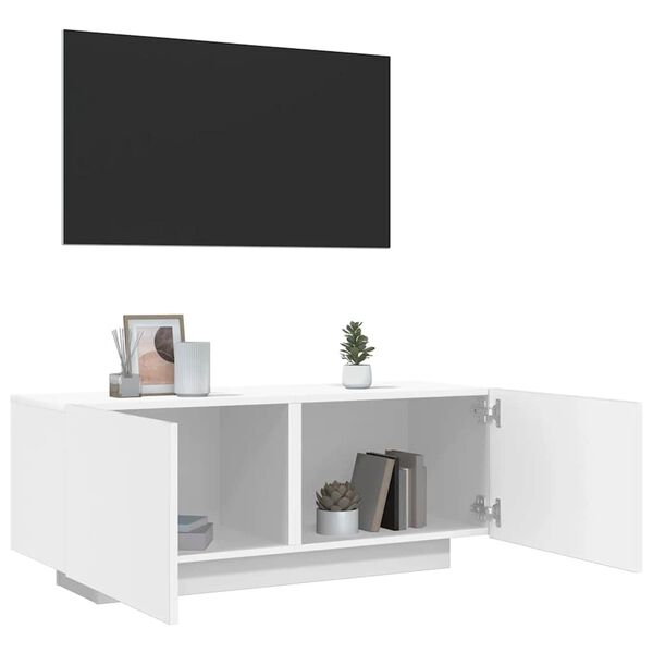 vidaXL Szafka pod TV, biała, 100x35x40 cm, materiał drewnopochodny